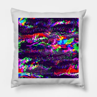 Glitched screen Pillow