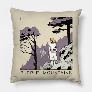 Purple Mountains  -- Original Fan Artwork Design Pillow