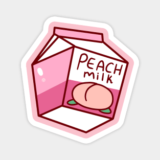 Peach Milk Carton Magnet