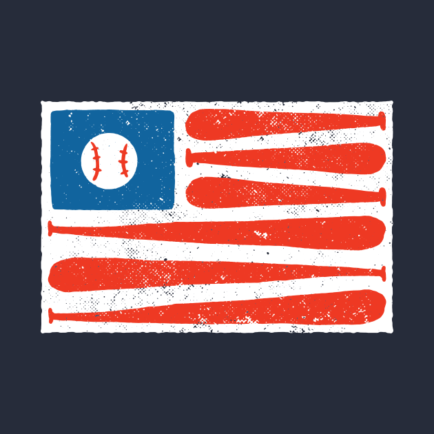 Vintage Baseball American Flag by SLAG_Creative