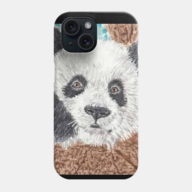 Panda Bear  face art Phone Case by SamsArtworks