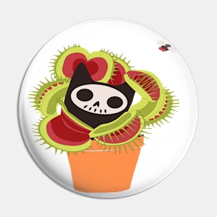 Death Cat and Venus Flytrap Pin