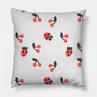 Strawberry Hand Drawn Pattern Pillow