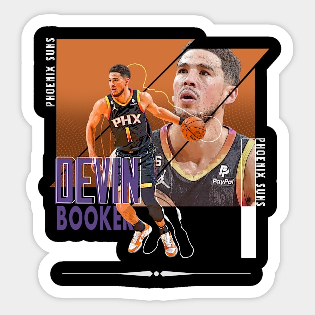 Devin Booker Basketball Paper Poster Suns 4 - Devin Booker - Magnet