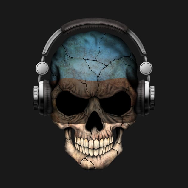 Dark Skull Deejay with Estonian Flag by jeffbartels