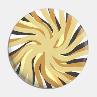 Geometric vane decor. abstract. . gold. white. Pin