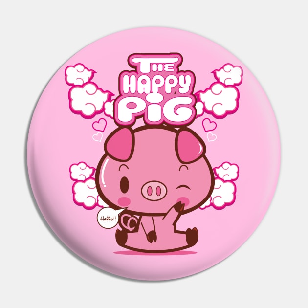 The Happy Pig Pin by gigearts