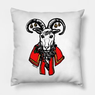 Yule Goat Scandinavian Christmas Spirit Pillow