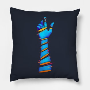 Sliced | Dark Photorealistic Neon Version Pillow