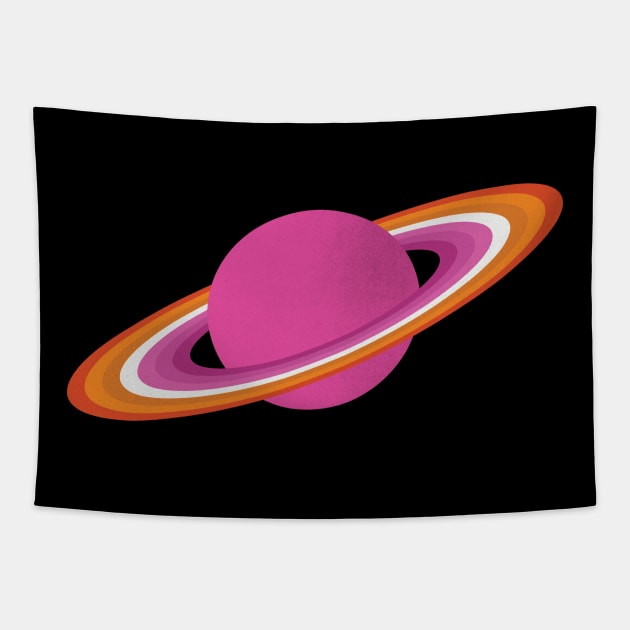 Lesbian Pride Planet Tapestry by lavenderhearts