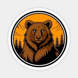 Good Ol Bear Patch with Color Background - If you used to be a Bear, a Good Old Bear too, you'll find the bestseller critter patch design perfect. Magnet