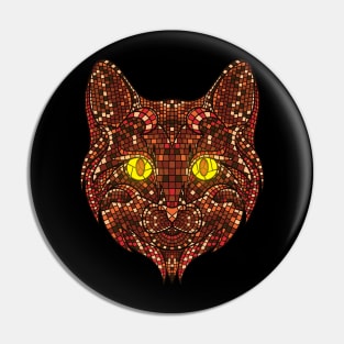 Cat Mosaic Pin