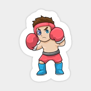 Boxer with Head Protection & Boxing gloves Magnet