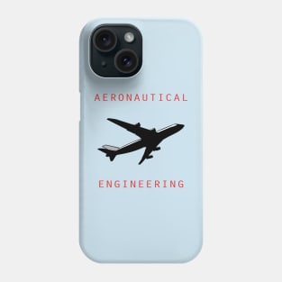 Aeronautical engineering text and airplane picture Phone Case