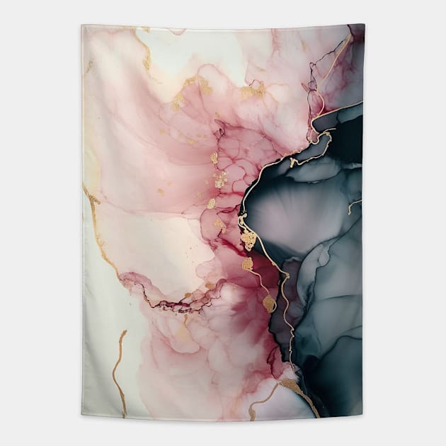 Organic Formations - Abstract Alcohol Ink Art Tapestry by inkvestor