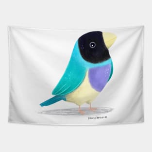 Blue Gouldian Finch Bird Tapestry