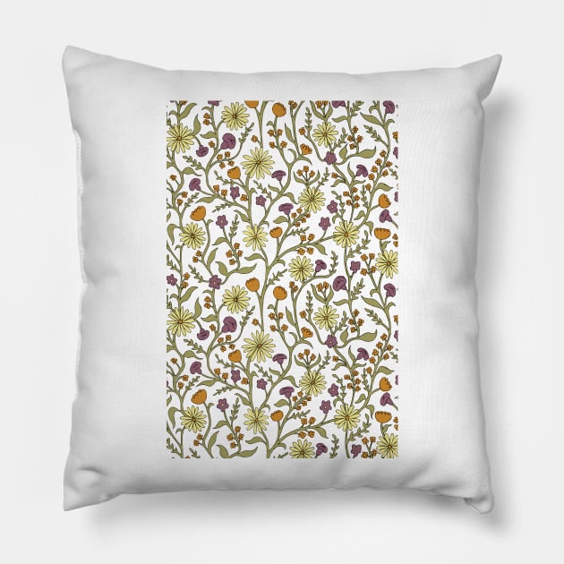 Floral Pattern Vertical Pillow by StephReyns