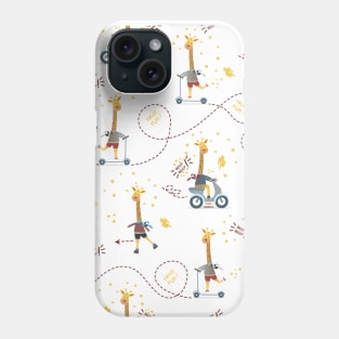 Cool giraffe transparent background Phone Case