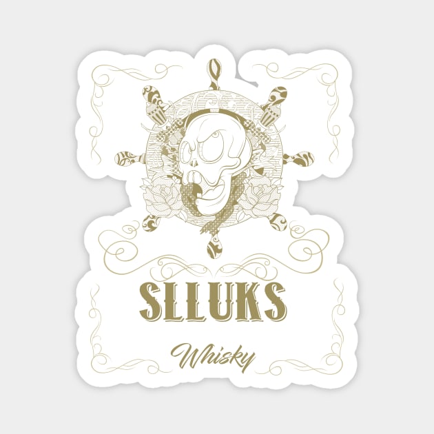 Tasteful Slluks whiskey logo design Magnet by slluks_shop