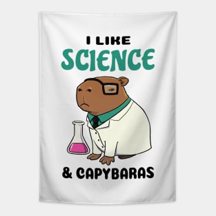 I Like Science and Capybaras Tapestry