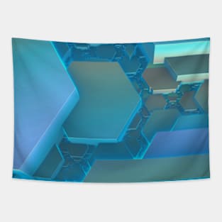 Hexa Blues Tapestry