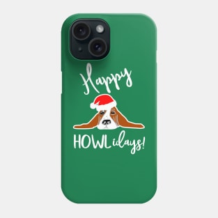 Happy Howlidays, santa paws Chrismtas dog sweater Phone Case