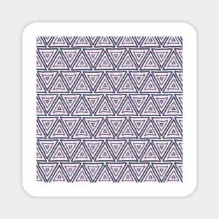 Blue And Pink Triangle Grid Magnet