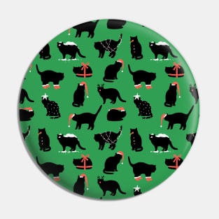 Christmas black cats Pin