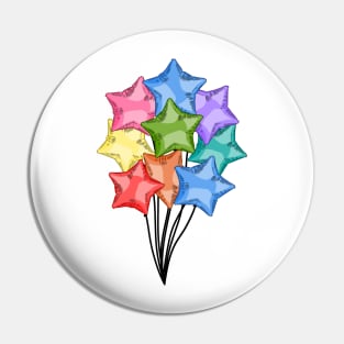 Rainbow Helium Star Balloons Pin