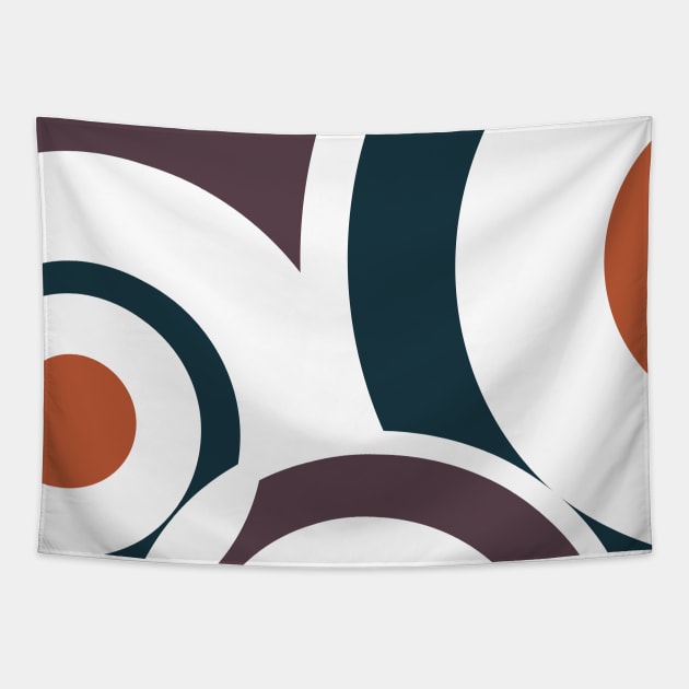 Geometric retro 80s abstract pattern Tapestry by carolsalazar