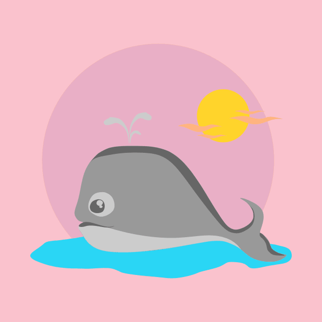 Cute whale by Ahader