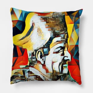 Lorenzo Valla Abstract Portrait | Lorenzo Valla Artwork 2 Pillow