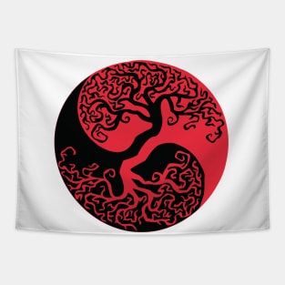 Ying Yang Tree of Life Tapestry