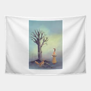 Old pear tree Tapestry