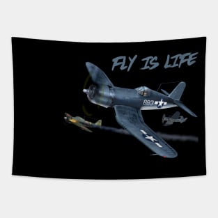 Airplane Pilot Shirts - Corsair Supermarine Tapestry