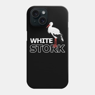 jz.birds White Stork Bird Watching Design Phone Case