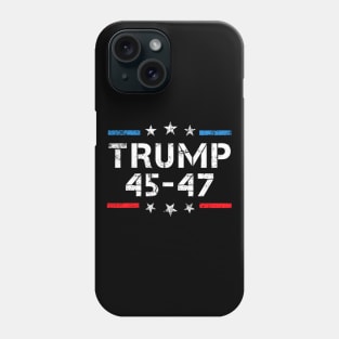 45 47 Trump 2024 American Flag Phone Case