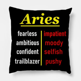 Traits of an Aries Pillow