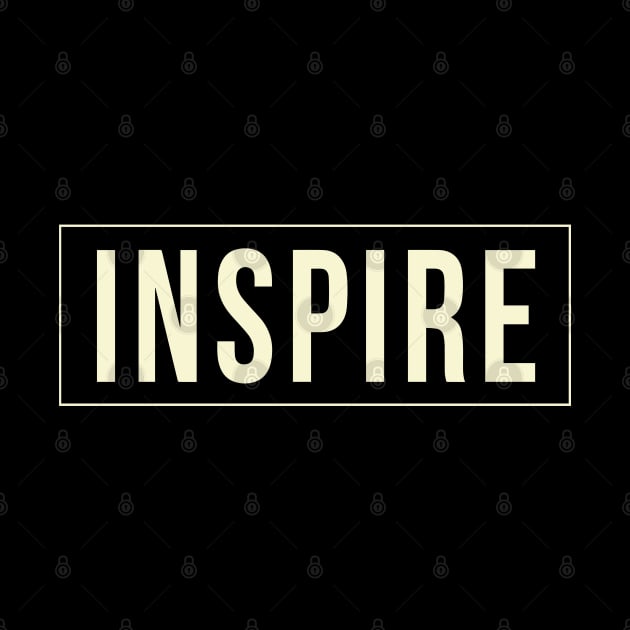 Inspire Typography Inspirational Word Retro White by ebayson74@gmail.com