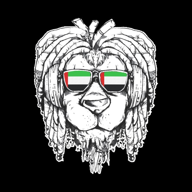 Rasta Reggae Lion Arab Emirates Gift Rastafari by Pummli