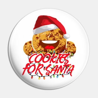 Cookies For Santa Funny Christmas Pin