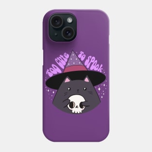 Too cute to spook a cute halloween black cat Phone Case