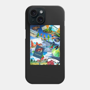 Colorful Tropical Travel Poster Phone Case