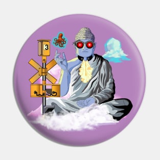 Steampunk Buddha Pin