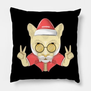 santa cougar Pillow