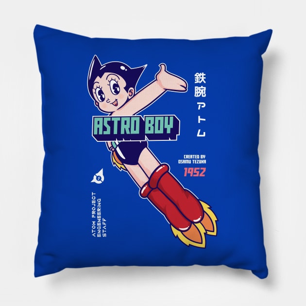 astroboy - mighty atom Pillow by Playground