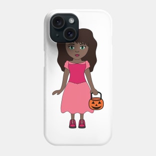 Pink Princess 3 Halloween Girl Sticker Phone Case