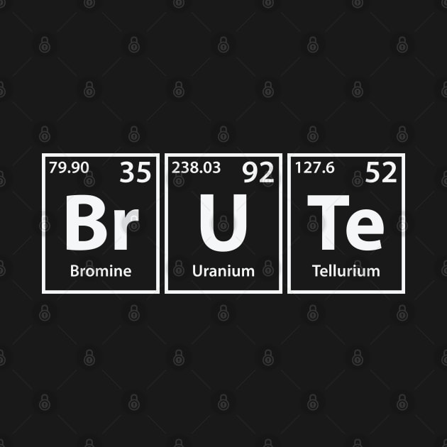 Brute (Br-U-Te) Periodic Elements Spelling by cerebrands
