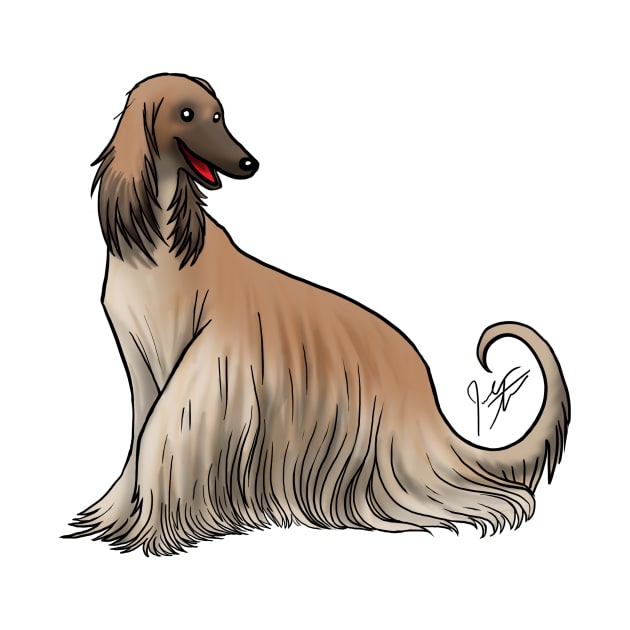 Afghan Hound Red by Jen's Dogs Custom Gifts and Designs