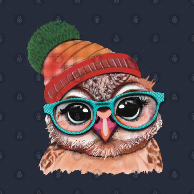 Owl Wearing Glasses by FlippinTurtles